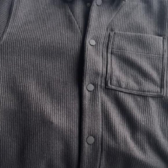 Mode of One Mens Long-Sleeve Knit Trucker Jacket Jet Grey Size XXL - Picture 1 of 6